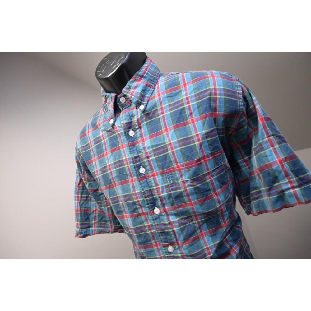 Brooks Brothers Dress Shirt 1818 Regular Fit Button Up Plaid Mens Large